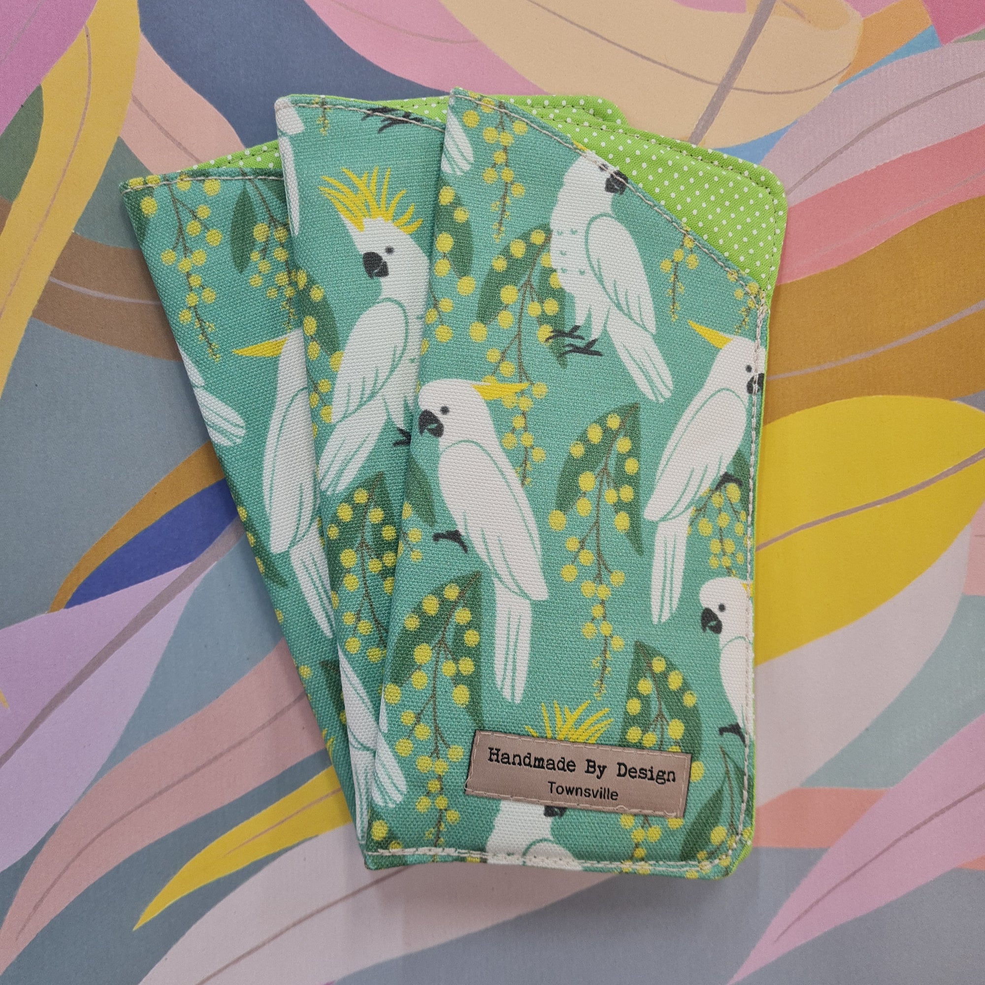 Sunglasses case. Cockatoo.