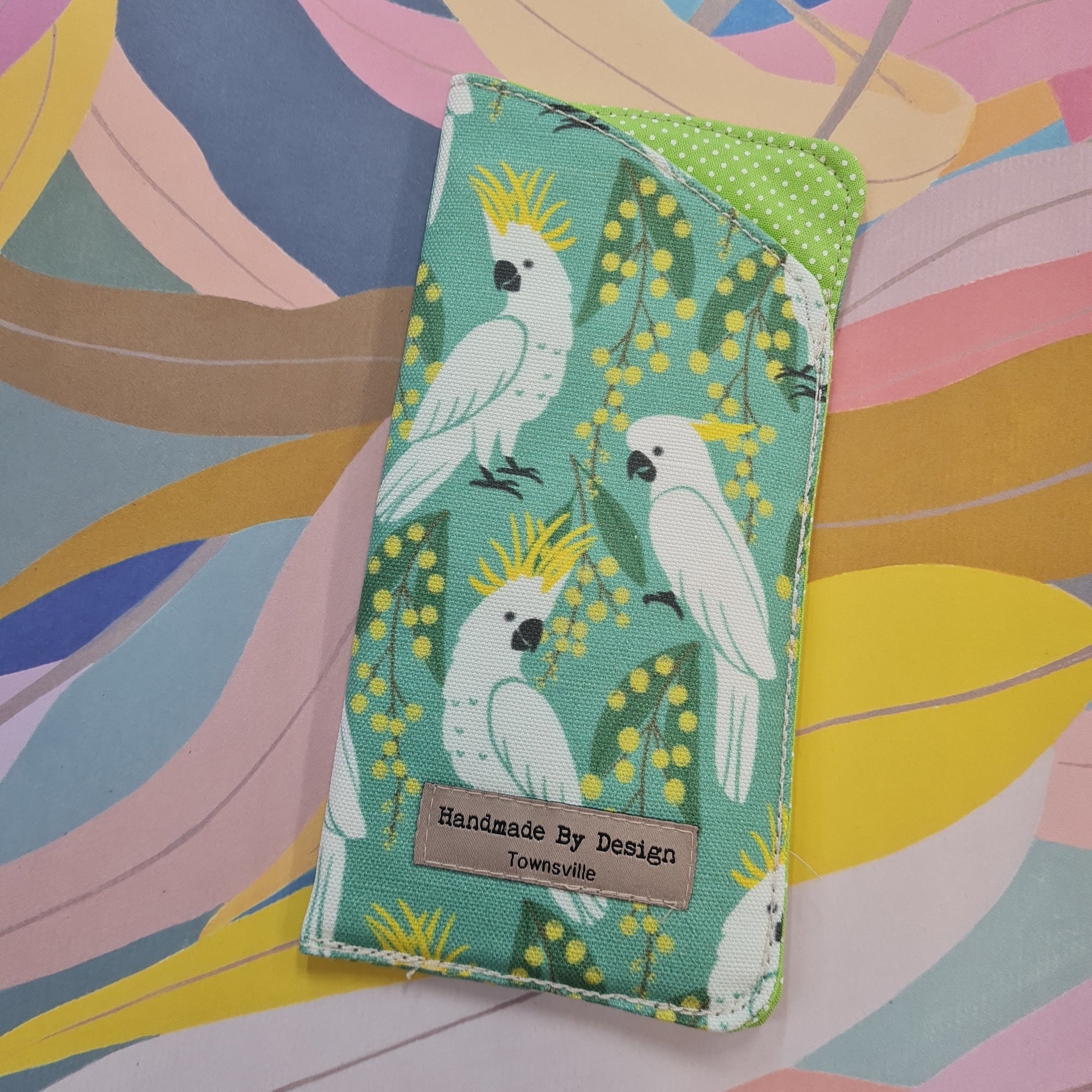 Sunglasses case. Cockatoo.