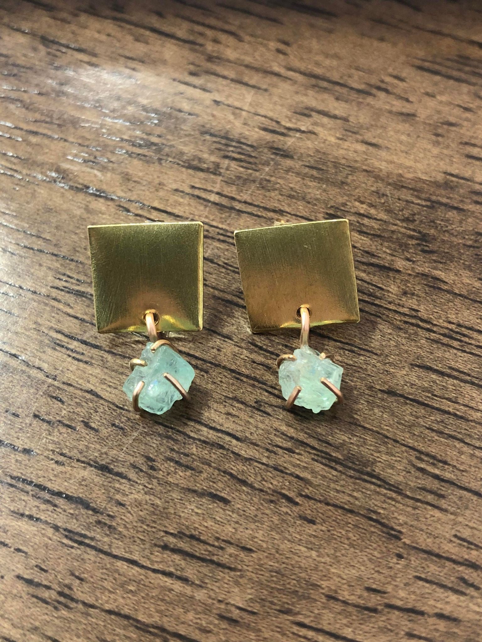 Square Apatite Studs