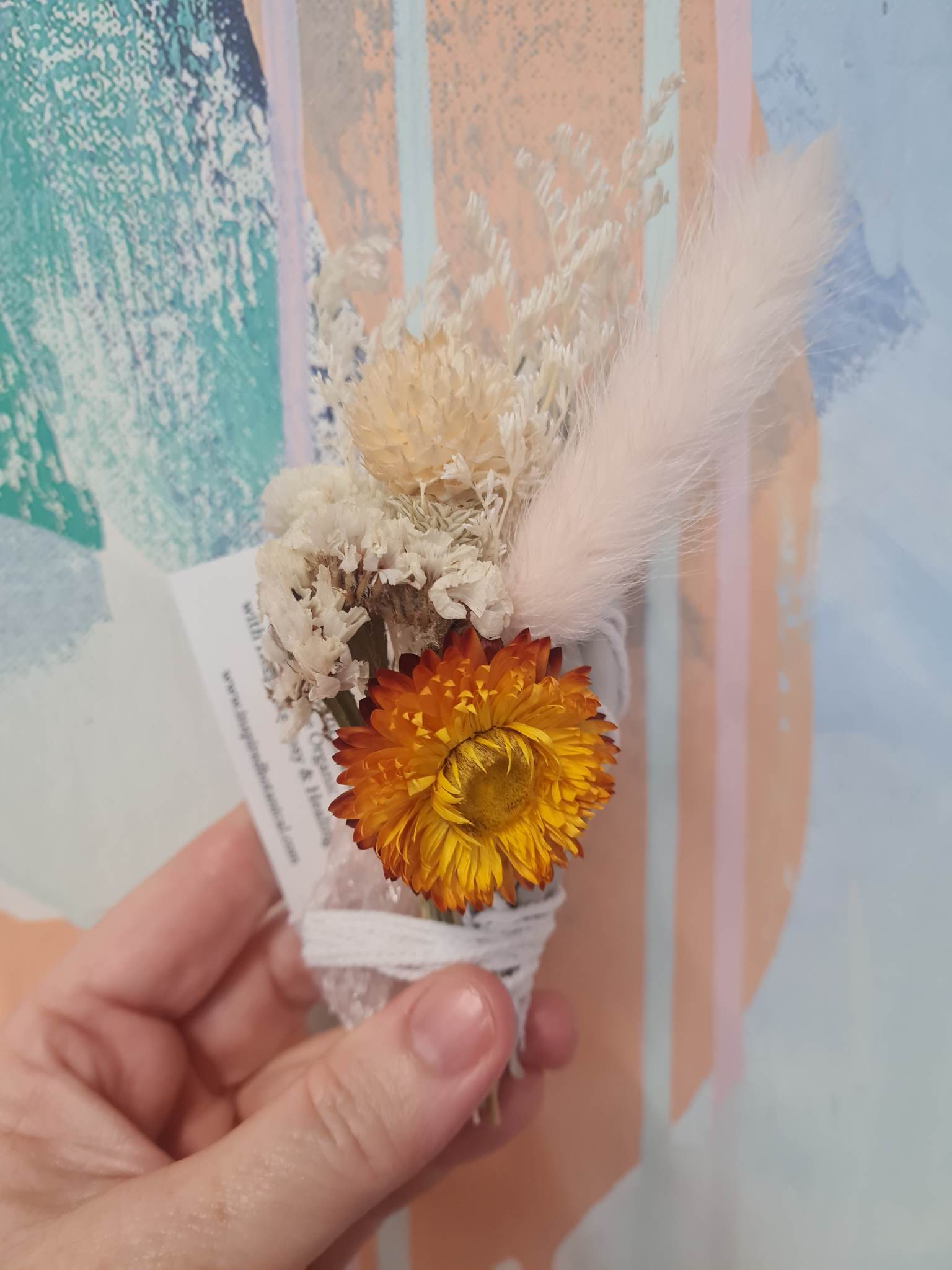 Sage Stick Dried Flower Keepsake Posy