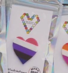 Two Brides Pride Pins