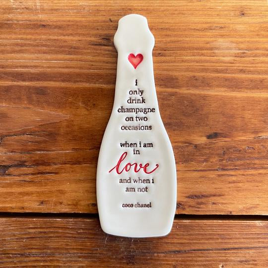 Ceramic Champagne bottle magnets  assorted