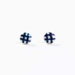 Shuh Creative Stud Earrings - Gingham
