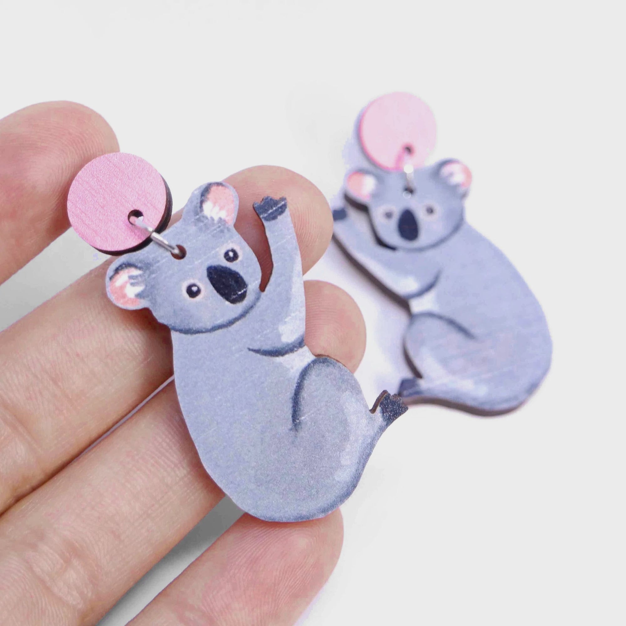 Koala Wooden Earrings