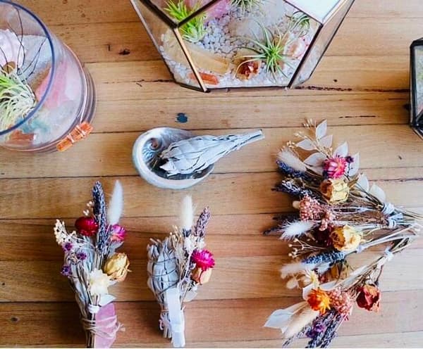 Sage Stick Dried Flower Keepsake Posy