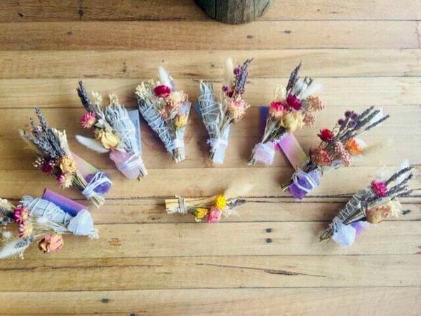 Sage Stick Dried Flower Keepsake Posy