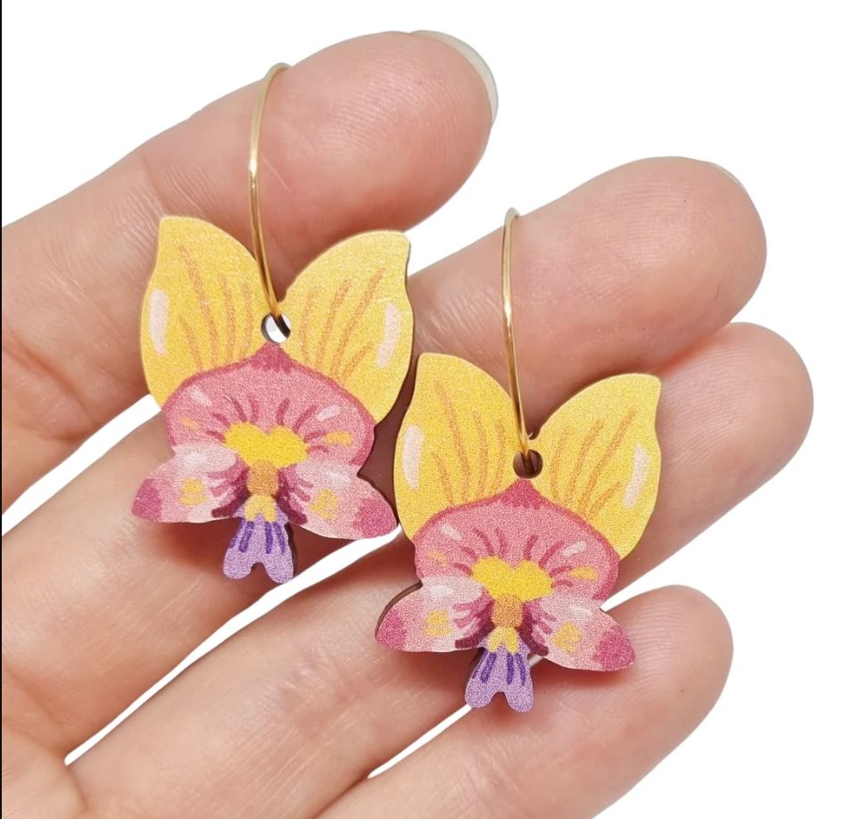 Donkey Orchid Earrings