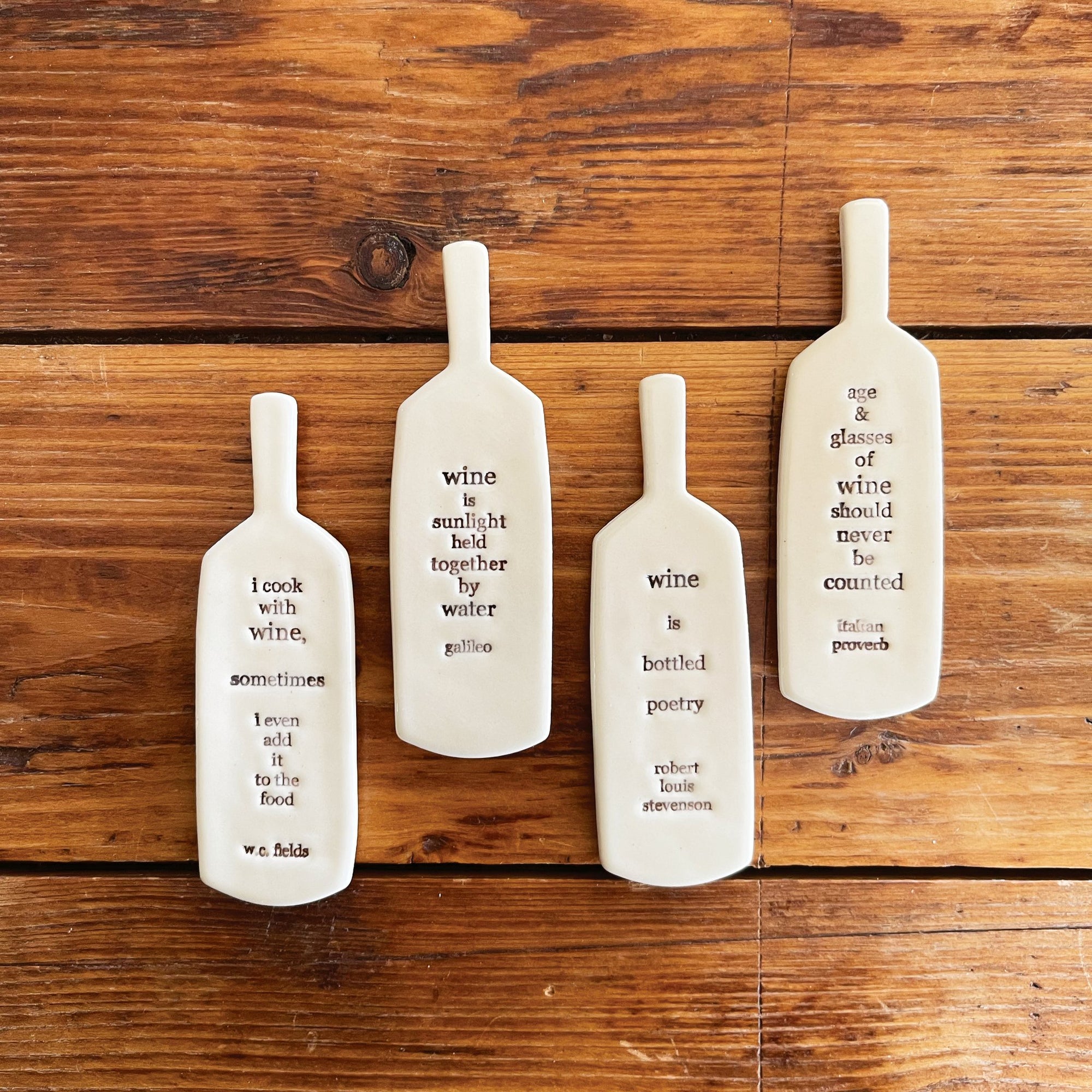 Ceramic Wine Bottle Magnets